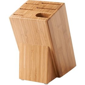 تصویر بلوک چاقو ایکیا HYVLA IKEA Knife block, bamboo