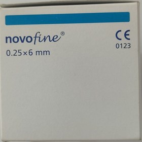 تصویر سر سوزن قلم انسولین نووفاین سایز ۶ میلی متر بسته ۱۰۰ عددی 