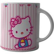 تصویر ماگ چاپلینو طرح کودکانه Hello Kitty سلام کیتی – M213 Chaplino mug, Hello Kitty children's design