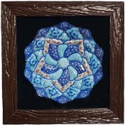 تصویر بشقاب مینا کاری 16 سانتی 