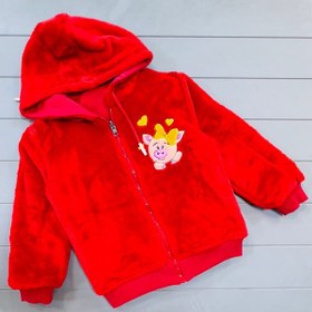 تصویر سویشرت دو رو خزدار پوینی فانتزی دخترانه-۱۹۵۱ 