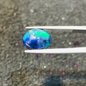 تصویر نگین اپال مشکی اصل تراش اوال سایز 12*10 