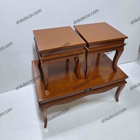 تصویر میز جلو مبلی کلاسیک مهتاب صفحه MDF 