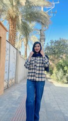 تصویر شکت چهارخونه پشمی فری‌سایز قد ۷۰ - 1 