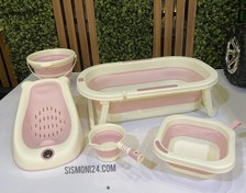 تصویر وان حمام کودک کم مدل 5in1 تاشو و کم جا 
