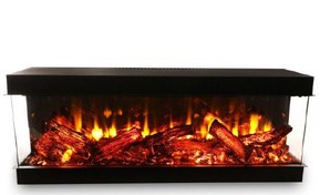 تصویر شومینه برقی سه بعدی طول 100 سانتی متر ا 100 cm long 3d electric fireplace 100 cm long 3d electric fireplace