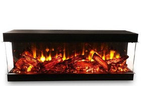 تصویر شومینه برقی سه بعدی طول 100 سانتی متر 100 cm long 3d electric fireplace