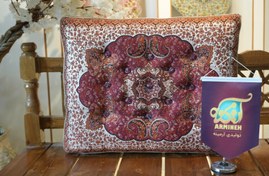 تصویر پشتی سنتی ترمه بهار قرمز 