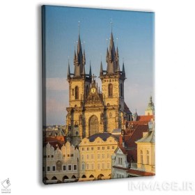 تصویر تابلو دکوراتیو Prague, Czech Republic,کلیسای تاین در میدان شهر قدیم، پراگ، ج… اثر جولی اگرز - بوم گالری ایماژ / 45x65 / بوم کلاف‌شده Tyn Church On Old Town Square BY Julie Eggers