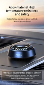 تصویر خوشبوکننده ماشین خورشیدی راک مدل RAM0021 Rock Fashion Style Solar Energy Car Mounted Fragrance RA0021