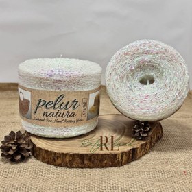 تصویر رافیا براق سفید صدفی 