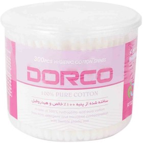 تصویر گوش پاک کن گرد بسته 300 عددی دورکو ا Dorco Cotton Swabs 300 Pieces Dorco Cotton Swabs 300 Pieces