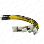 تصویر دسته سیم برق ورودی پاور ماینر مدل 10 سر 6pin/10 Miner Power Supply Cable