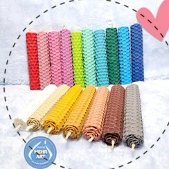 تصویر شمع قلمی موم عسل در دو سایز ۹ و ۱۸ سانتی - ۱۸ سانتی متر / رنگ مورد نظر، در توضیحات سفارش، ثبت شود. beesvax