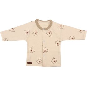 تصویر مانتو چاپی خرس كرم آشور Ashoor Cream Bear Bluese Printed