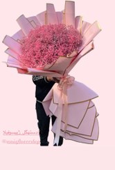 تصویر خرید دسته گل ژیپسوفیلا با کاغذ | دسته گل عروس شیک و مینیمال 