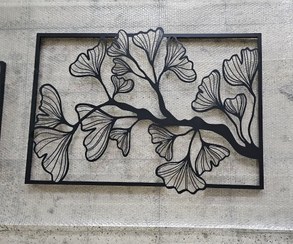 تصویر تابلو فلزی - نقره ای 