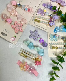 تصویر گیره مو پنج تایی کد1016 