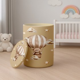 تصویر باکس وسایل کودکانه طرح تدی و بالن 