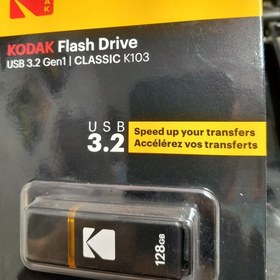 تصویر فلش 128 گیگ کوداک سرعت usb3.2 گارنتی متین مادام 4k ساپورت 