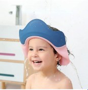 تصویر کلاه و نقاب حمام سیلیکونی نوزاد طرح هلالی 