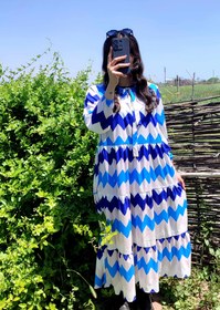 تصویر پیراهن زنانه بلند شهرزاد کد ۲۰۳۵ Long dress 2035