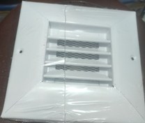 تصویر دریچه تهویه 20 * 20 توری دار فلزی سفید 