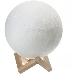 تصویر چراغ خواب طرح کره ماه سایز ۱۲ لمسی 