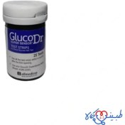 تصویر نوار تست قند خون گلوکوداکتر بسته 25 عددی ا GlucoDr 25 tests blood sugar test strip GlucoDr 25 tests blood sugar test strip