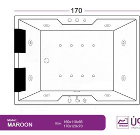 تصویر وان حمام ریتون مدل مارون سایز 180*120*65 