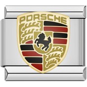 تصویر چارم مهره ایتالیایی مدل لوگوی ماشین پرشه porsche (دستبند،گردنبند، انگشتر، پابند) 