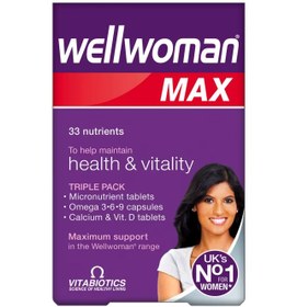 تصویر مکمل مولتی ویتامین ول وومن مکس ویتابیوتیکس 84 عددی اصل | Vitabiotics Wellwoman Max 