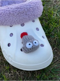 تصویر هدیه مفهومی کراکس اورجینال خاکستری Crocs gknit 