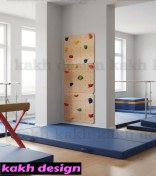 تصویر دیواره صخره نوردی کودک چوبی کد 80601 یک عددی 