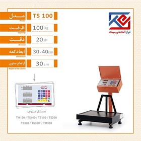 تصویر باسکول 100 کیلویی گارد دار پیام توزین مدل TS-100 Payam Tozin