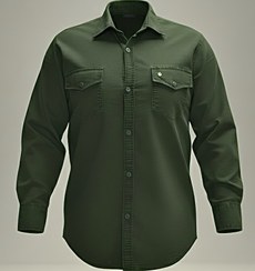 تصویر پیراهن مردانه گنت سایز ۳XL کتان سنگشور شده سبز تیره 