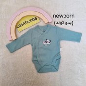 تصویر بادی نوزادی کول کلاب سایز newborn نیوبورن بدوتولد مدل اسپرت دراپه بادی طرح پاندا 