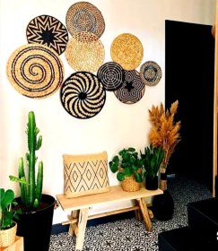 تصویر دیوارکوب حصیری 