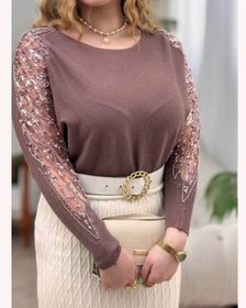 تصویر بلوز بافت مجلسی 