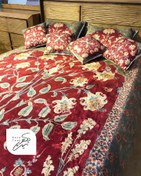 تصویر سرویس لحاف روتختی دکوتین، کد دایانا جنس میکرو مخمل - دو نفره ۸ تکه : لحاف روتختی + رویه تشک ‌کش‌دوزی + روبالشی ۴x + کوسن ۲x