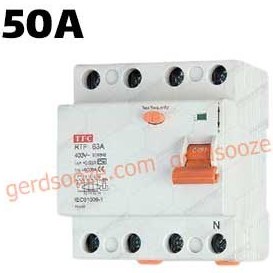 تصویر کلید محافظ جان سه فاز 50 آمپر AEG ا residual-current circuit breaker(RCCB) AEG 50A residual-current circuit breaker(RCCB) AEG 50A
