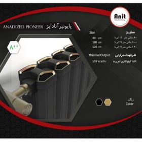 تصویر رادیاتور آلومینیومی آنیت 14 پره مدل پایونیر Anit Electrical Radiator PIONEER WHITE