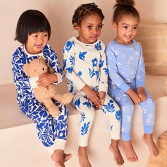 تصویر ست بلوز شلوار گل آبي برند next 