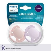 تصویر پستانک دو عددی اونت 6-0 ماه الترا سافت scf091/31 فیلیپس اونت 