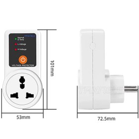 تصویر محافظ ولتاژ تکسنله مدل Socket Voltage Protector 16A