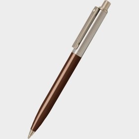 تصویر خودکار شیفر مدل SENTINEL طرح نیمه استیل قهوه ای Sheaffer SENTINEL Brown Clip Steel Tone Trim Pen