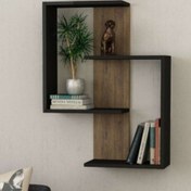 تصویر طبقه دیواری چوبی دکوری مدرن | شلف دیواری چوبی شیک و کاربردی 