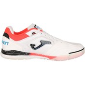 تصویر کتونی فوتسال مردانه جوما مدل تاپ فلکس ریباند ۲۵۳۲ (سفید، فلور و مرجانی) 