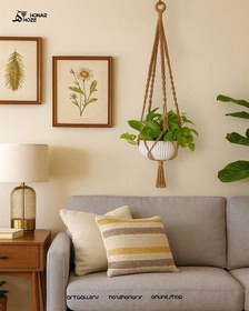 تصویر آویز گلدان مکرومه آنیا 