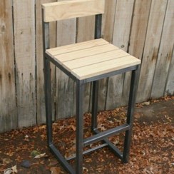 تصویر صندلی کانتر چوبی کافه کد bf 